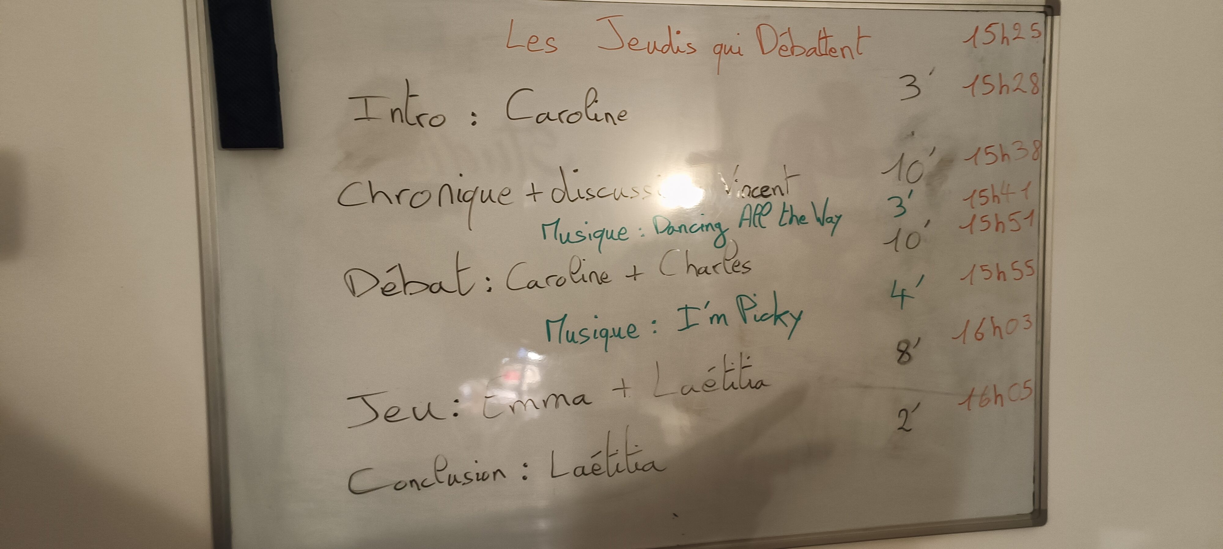 Formation, conducteur de l'émission